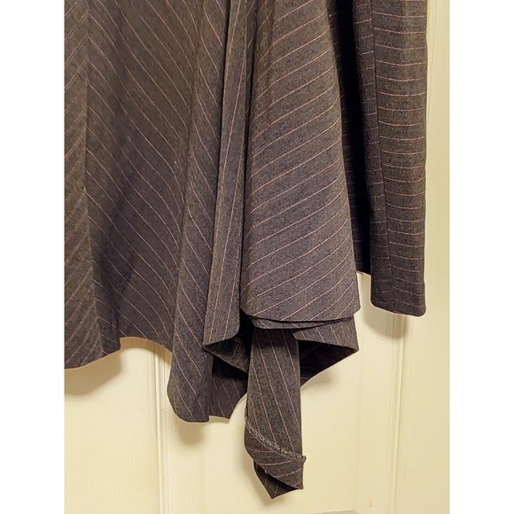 Gray Asymmetrical Pin Stripe Skirt by Lane Bryant Size 26 - Picture 2 of 5